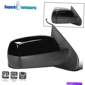 US~[ tBbg2014-2018Vo[hVGÊ鍕TCh~[tp[M Fits 2014-2018 Silverado Sierra Right Glossy Black Side Mirror w/ Power Heated