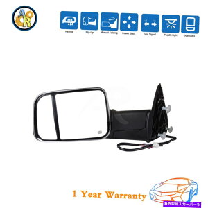 US~[ 2013-2020 RAM 1500 2500 3500̍d͂~[M񃁃 Left Power Towing Mirror Heated Non-memory For 2013-2020 Ram 1500 2500 3500