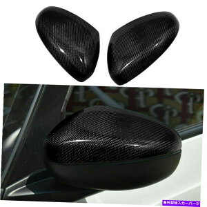 US~[ 2020N2021Ñz_tBbĝ߂̖{̃J[{t@Co[J[hATCh~[Jo[Jo[Lbv Pair Real Carbon Fiber Car Door Side Mirror Cover Caps For 2020-2021 Honda Fit