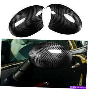 US~[ 2002N2006NBMW~jN[p[R53̖{̃J[{t@Co[J[TCh~[Jo[Jo[Lbv Real Carbon Fiber Car Side Mirror Cover Caps For 2002-2006 BMW Mini Cooper R53