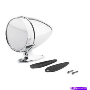 US�~���[ Scott Drake C5RZ-17696-AC Chrome Bullet Mirror���Z���x�[�X�Ɠʏ�̃K���X Scott Drake C5RZ-17696-AC Chrome Bullet Mirror With Short Base And Convex Glass�y���s�A���i�z