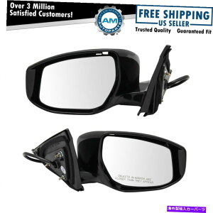 US~[ TChr[hA~[p[}jA܂肽݃ubNeNX`^}LV}̂߂̐VeNX`[yA Side View Door Mirror Power Manual Folding Black Textured Pair for Maxima New