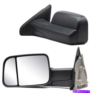US~[ 2008 Dodge RAM 2500}jAtbvAbvLH RH̃TChr[ A Pair Of Side View Towing Mirrors For 2008 Dodge Ram 2500 Manual Flip Up LH RH