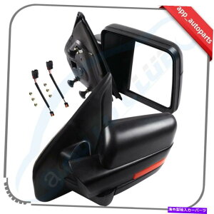 US�~���[ �t�B�b�g04-14 FORD F150�y�ATowing Power Heated�u���b�N�r���[�~���[REXTIVE STRIPE Fits 04-14 Ford F150 Pair Towing Power Heated Black View Mirror Rlective Stripe�y���s�A���i�z