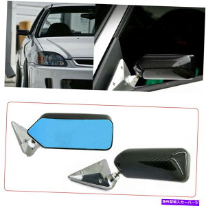 US~[ 2PCSjo[TF1X^CAJ[{t@Co[\ʃu[TCh~[^uPbg 2PCS Universal F1 Style Real Carbon Fiber Surface Blue Side Mirror Metal Bracket