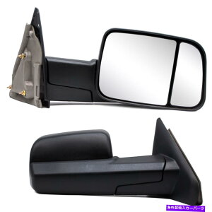US~[ 2009 Dodge RAM 3500gbN}jAtbvAbvLH RH̃yATChr[ Pair Side View Towing Mirrors For 2009 Dodge Ram 3500 Truck Manual Flip Up LH RH