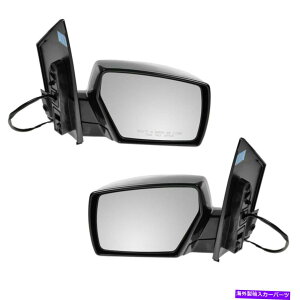 US�~���[ TRQ�u���b�N�p���[�T�C�h�~���[�y�A04-09�N�G�X�g�̂��߂�LH��RH��RH TRQ Black Power Side Mirror Pair Set LH & RH For 04-09 Quest�y���s�A���i�z