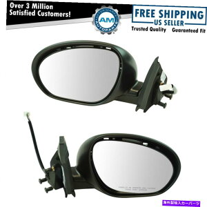 US~[ GNXeAp[M~[ubNX[Xlh lf rh rfyAYW[N Exterior Power Heated Mirror Black Smooth LH LF RH RF Pair for Nissan Juke
