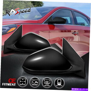 US~[ 15-19\i^̃yAp[MXv^[YKXTChr[~[ Pair Powered Adjustment Heated Spotter Glass Side View Mirrors for 15-19 Sonata