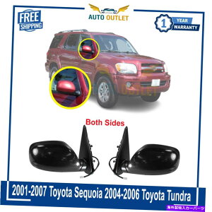 US�~���[ 2001�N����2007�N�̃g���^�c���h���Z�R�C�A�̐V�����܂肽���݃p���[�~���[�y�A�Z�b�g2 New Folding Power Mirror Pair Set of 2 For 2001-2007 Toyota Tundra Sequoia