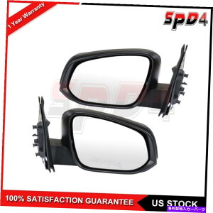 US~[ 16-18̃g^^R}LHRHyATCh~[}jAtH[hp[MubN For 16-18 Toyota Tacoma LH&RH Pair Side Mirrors Manual Fold Power Heated Black