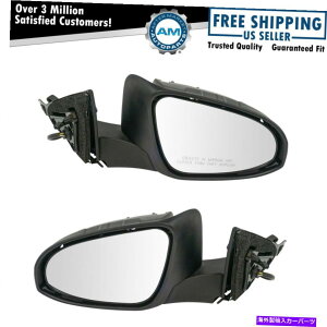 USミラー トヨタカムリのlh rhペアに合うように鏡のパワー加熱された滑らかな黒い塗料 Mirror Power Heated Smooth Black Paint to Match LH RH Pair for Toyota Camry