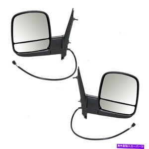 US~[ yAZbgp[TCh~[08-17 ExpressSavanaŉMꂽfAKXnEWO Pair Set Power Side Mirrors Dual Glass Housing Heated for 08-17 Express Savana
