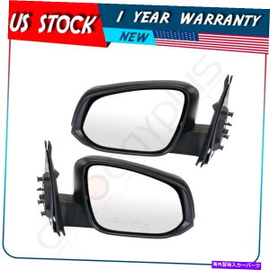 US~[ 2016-2018g^^R}̃ubNLH+RHTChp[~[͎蓮Ő܂肽 Black LH+RH Side Power Mirrors Manually Fold For 2016-2018 Toyota Tacoma