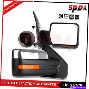 US~[ 04-14tH[hF150M܂胉vLRTCh}jAtH[hp[M~[ For 04-14 Ford F150 Signal Puddle Lamp LR Side Manual Fold Power Heated Mirrors