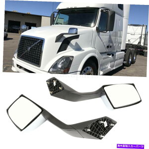 US�~���[ �t�B�b�g�{���{VN VNL�g���b�N�t�[�h�N�����~���[LH+RH�}�E���g�L�b�g82361058 82361059 Fit Volvo Vn VNL Truck Hood Chrome Mirrors LH+RH Mounting Kit 82361058 82361059