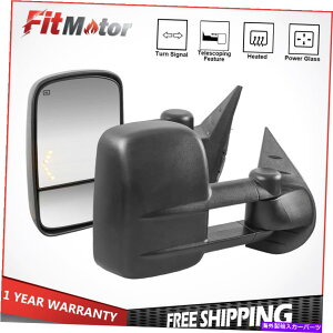 US�~���[ 07-13�V���o���[�h�V�G��1500 2500hd�����E�ɉ��M���ꂽ�����~���[�p���[ Towing Mirrors Power Heated For 07-13 Silverado Sierra 1500 2500HD Left & Right