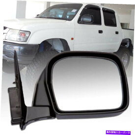 USミラー ブラックサイドドアミラーマニュアル右側フィットトヨタヒルックスタイガーMK4 98 04 BLACK SIDE DOOR MIRROR MANUAL RIGHT SIDE FIT TOYOTA HILUX TIGER MK4 98 04