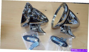 US~[ 4 1/2 "eۃ[XX|[cJ[GT[VOfbNXNTChGNXeA2~[ 4 1/2" Bullet Race & Sports Car GT Racing Deluxe Chrome Side Exterior 2 Mirror
