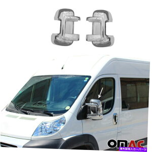 US~[ RAMv}X^[2500 2014-2022NTCh~[Jo[Lbv2 PCS Fits RAM Promaster 2500 2014-2022 Chrome Side Mirror Cover Cap 2 Pcs