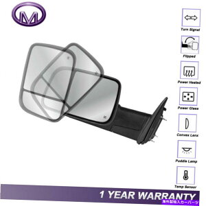 US~[ 1PCShCo[TChp[2009-17_bWRAM̂߂̉~[ƉxZT[ 1PCS Driver Side Power Heated Tow Mirrors & Temp Sensor For 2009-17 Dodge Ram