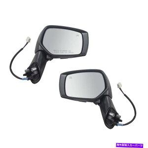 US~[ Subaru XV / CrossTrek Impreza WRXZbg̉MeNX`̃TChp[~[ Side Power Mirrors for Subaru XV / Crosstrek Impreza WRX Set Heated Textured