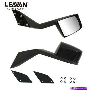 US~[ {{VNL̃ubNt[h~[yA2004-2017gbNE Black Hood Mirrors Pair For Volvo VNL 2004-2017 Truck Left and Right Side