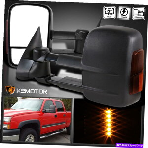 US~[ 2003-2007V{[Vo[hVGp[q[p[+LEDM Fits 2003-2007 Chevy Silverado Sierra Power Heated+LED Signal Towing Tow Mirrors