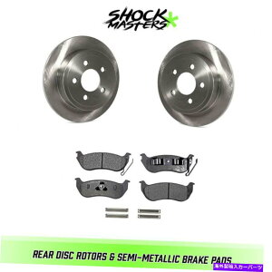 brake disc rotor 2006ÑW[vTJ10/05̃AfBXN[^[Ɣ^u[Lpbh Rear Disc Rotors & Semi-Metallic Brake Pads for 2006 Jeep TJ To 10/05