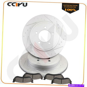 brake disc rotor 02-06}[L[}EejAAXbgXbgu[LfBXN[^[ƃZ~bNpbh For 02 - 06 Mercury Mountaineer Rear Slotted Brake Discs Rotors And Ceramic Pads