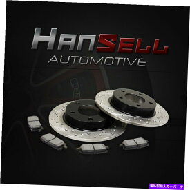 brake disc rotor [リアクロスドリルブレーキローターセミメタリックパッド]フィット09-13スバルフォレスター [Rear Cross Drilled Brake Rotors Semi Metallic Pads] Fit 09-13 Subaru Forester