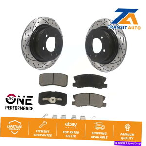 brake disc rotor �W�[�v�p�g���I�b�g�_�b�W�N���C�X���[�̂��߂̃��A�h�����X���b�g�u���[�L���[�^�[�Z���~�b�N�p�b�h�L�b�g200 Rear Drill Slot Brake Rotors Ceramic Pad Kit For Jeep Patriot Dodge Chrysler 200�y