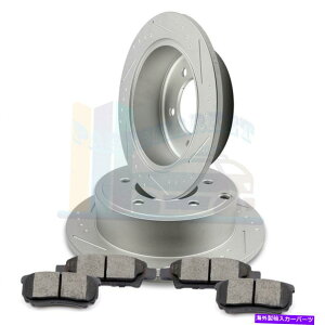 brake disc rotor 2011�N����2014�N��2x���A�f�B�X�N�u���[�L���[�^�[��4x�p�b�hChrysler 200�h�����X���b�g 2X Rear Discs Brake Rotors and 4X Pads For 2011-2014 Chrysler 200 Drill Slot�y���s�A���i�z