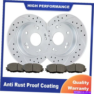 brake disc rotor 2008�N����2011�N�̃��A�u���[�L���[�^�[�u���[�L�p�b�h�u���[�L�L�b�g�z���_�A�R�[�h���[�^�[�ƃp�b�h Rear Brake Rotors Brake Pads Brakes Kit for 2008-2011 Honda Accord Rotor and Pad�y���s�A���i