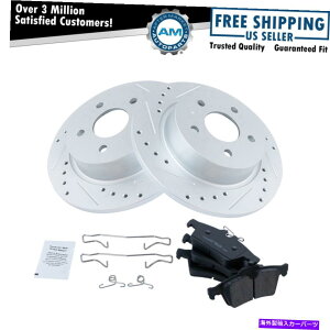 brake disc rotor 㕔Z~bNu[LpbhptH[}X[^[LbgC-Max EscapeɒڃtBbg Rear Ceramic Brake Pad & Performance Rotor Kit Direct Fit for C-Max Escape