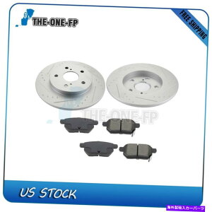 brake disc rotor 2009-2013�̃g���^�}�g���b�N�X���A�u���[�L���[�^�[�X���b�g���Z���~�b�N�f�B�X�N�p�b�h For 2009-2013 Toyota Matrix Rear Brake Rotors Slotted & Ceramic Discs Pads�y���s�A���i�z