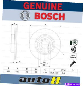 brake disc rotor BMW X 3 E 83 2.5L N52 B25 2008-2010�̃{�b�V���t�����g�u���[�L�f�B�X�N���[�^�[ Bosch Front Brake Disc Rotor for Bmw X 3 E 83 2.5L N52 B25 2008 - 2010�y���s�A���i�z