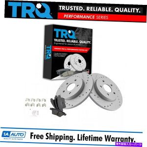 brake disc rotor TRQ���A�Z�~���^���b�N�u���[�L�p�b�h��2�p�t�H�[�}���X���[�^�[�Z�b�g�W���K�[X�^�C�v�p TRQ Rear Semi Metallic Brake Pad & 2 Performance Rotor Set Kit for Jaguar X-Type�y���s�A���i�z