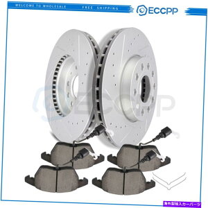 brake disc rotor AEfBA3 2010-2012̃tgu[LfBXN[^[ƃZ~bNpbhhXbg Front Brake Discs Rotors and Ceramic Pads For Audi A3 2010-2012 Drilled Slotted