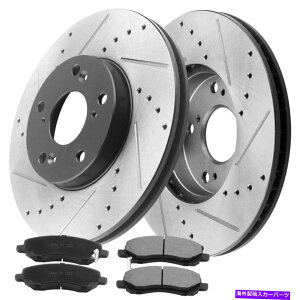 brake disc rotor 08-14�_�b�W�L�����o�[�̃t�����g�u���[�L���[�^�[�ƃZ���~�b�N�p�b�h07-17�W�[�v�p�g���I�b�gH03 Front Brake Rotors & Ceramic Pads For 08-14 Dodge Caliber 07-17 Jeep Patriot H03�y���s�A���i�z
