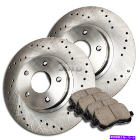 brake disc rotor A0341 FIT 2006 2007 2008 Mazda 3 2.3Lドリルブレーキローターセラミックパッドリア A0341 FIT 2006 2007 2008 Mazda 3 2.3L Drilled Brake Rotors Ceramic Pads REAR