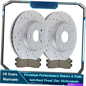 brake disc rotor �V�{���[�}���u�R�o���gG5 G6�y���I�[���p�̃t�����g�u���[�L�f�B�X�N���[�^�[�ƃp�b�h�L�b�g Front Brake Disc Rotors and Pads Kit for Chevy Malibu Cobalt G5 G6 Saturn Aura�y���s�A���i�z