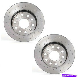 brake disc rotor アウディA3ゴルフジェッタ用の2つのリアブレンボXtraドリルブレーキディスクローターのペアセット Pair Set of 2 Rear Brembo Xtra Drilled Brake Disc Rotors For Audi A3 Golf Jetta