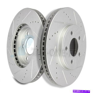 brake disc rotor 03-11�N���E�����B�b�N03-10�O�����h�}�[�L�X�t�����g�h�����ƃX���b�g�t���u���[�L���[�^�[ For 03-11 Crown Vic 03-10 Grand Marquis Front Drilled And Slotted Brake Rotors�y���s�A���i�z