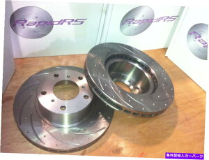 brake disc rotor �X�o�����o�e�B�ƃX�o�����K�V�[�A�b�v�y�A�㕔�ɍ����悤�ɃX���b�g�����ꂽ�f�B�X�N�u���[�L���[�^�[ Disc Brake Rotors Slotted to suit Subaru Liberty & Subaru Legacy UPG Pair Rear�y���s�A��