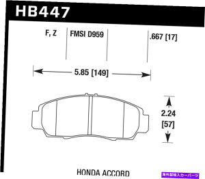 brake disc rotor �z�[�N�p�t�H�[�}���XHB447Z.667�p�t�H�[�}���X�Z���~�b�N�f�B�X�N�u���[�L�p�b�h�t�B�b�g�A�R�[�h�V�r�b�N Hawk Performance HB447Z.667 Performance Ceramic Disc Brake Pad Fits Accord Civic�y���s�A