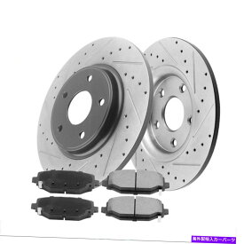 brake disc rotor 2010年から2016年のホンダCR-V Acura CAのリアドリルブレーキディスクローターとセラミックパッド Rear Drilled Brake Disc Rotors & Ceramic Pads for 2010-2016 Honda CR-V Acura CA