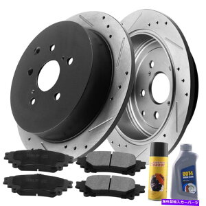 brake disc rotor 2011�N-2020�g���^�V�G�i�n�C�����_�[U2�̃��A�h�����u���[�L���[�^�[�Z���~�b�N�p�b�h REAR Drill Brake Rotors Ceramic Pads for 2011 - 2020 Toyota Sienna Highlander U2�y���s�A���i�z