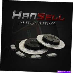 brake disc rotor [ANXhu[L[^[Z~^bNpbh] 11-14q_C\i^tBbg [Rear Cross Drilled Brake Rotors Semi Metallic Pads] Fit 11-14 Hyundai Sonata
