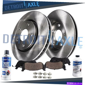 brake disc rotor �t�����g�f�B�X�N�u���[�L���[�^�[ + 2016 2017 2019�V�{���[�N���[�Y�{���g�̃Z���~�b�N�u���[�L�p�b�h Front Disc Brake Rotors + Ceramic Brake Pads for 2016 2017 2019 Chevy Cruze Volt�y���s�A���i�z